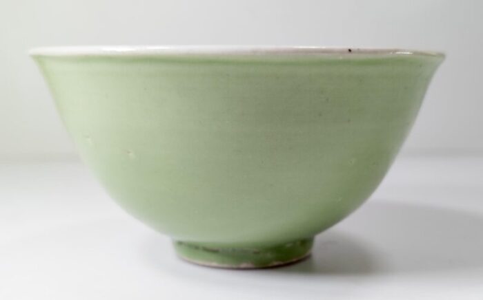 early 20th century chinese chinoiserie celadon green glazed porcelain bowl 9714