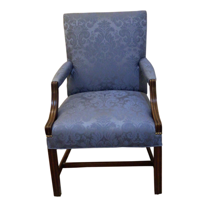 early 20th century chippendale style library chair 7949