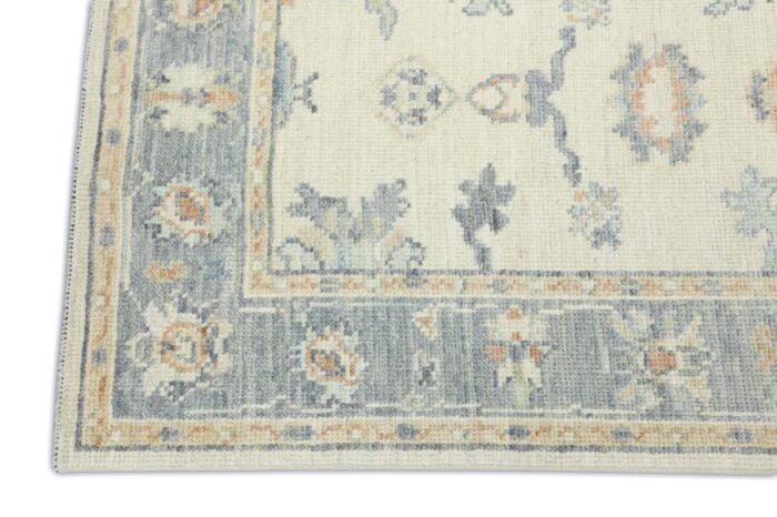 early 21st century gray and dust handwoven turkish oushak runner 3 x 143 4825