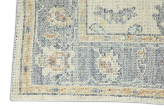 early 21st century grey cloud handwoven turkish oushak runner 211 x 143 9962