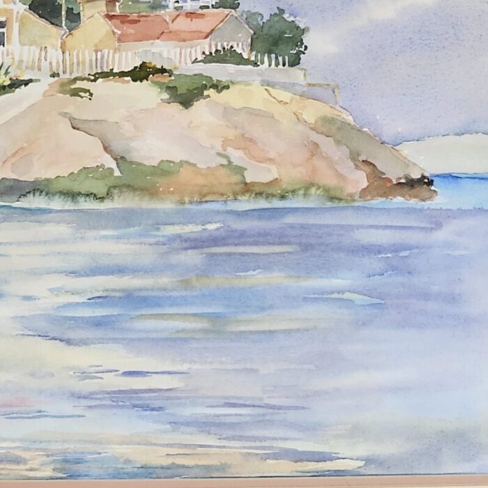 east brother lighthouse 250 by dorothy murphy watercolor painting 6652