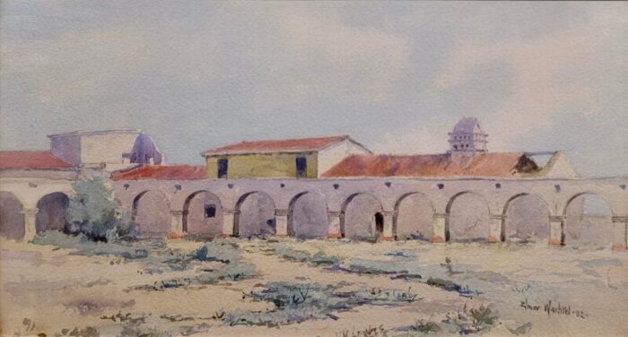 elmer wachtel 1892 view of mission san juan capistrano painting 0423