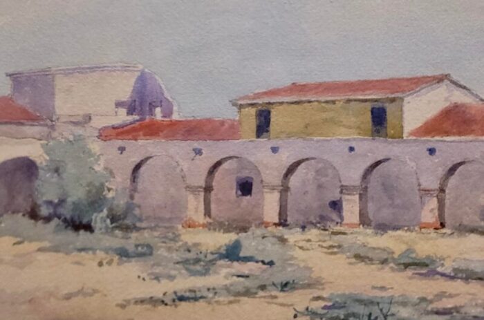 elmer wachtel 1892 view of mission san juan capistrano painting 0806