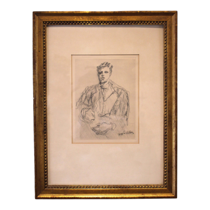 etching portrait of arthur rimbaud 1961 by jacques villon french 1875 1963 3913