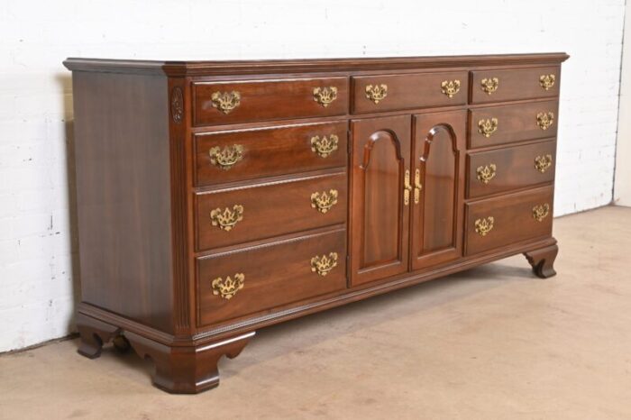 ethan allen georgian solid cherry wood dresser or credenza 2515