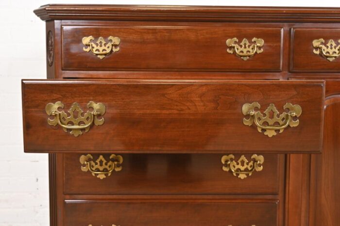 ethan allen georgian solid cherry wood dresser or credenza 3627