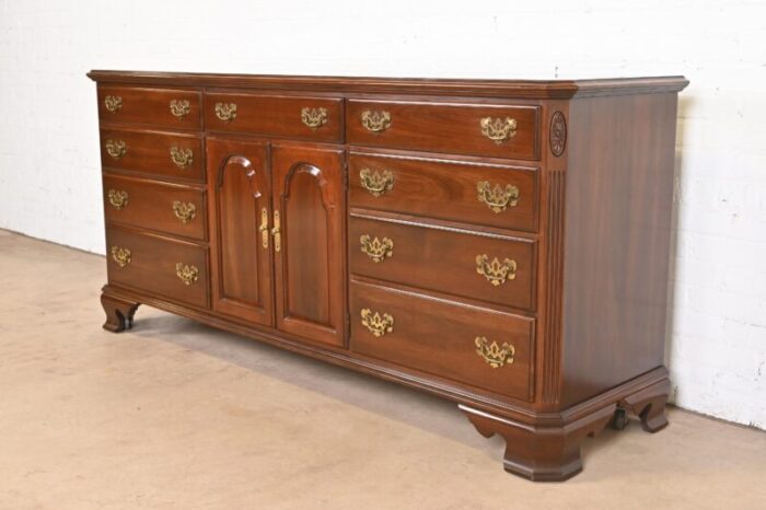 ethan allen georgian solid cherry wood dresser or credenza 5126