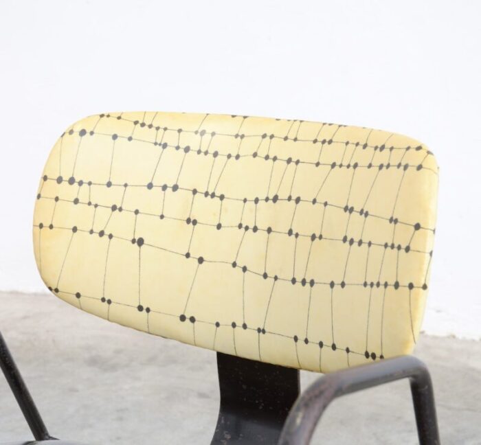 f1 armchair in black and yellow by willy van der meeren for tubax 1950s 12