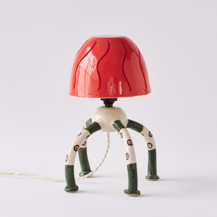 fire head table lamp by martu ceramics 1