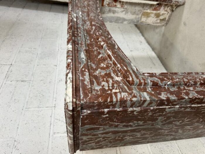 fireplace in red marble 1890s 0176