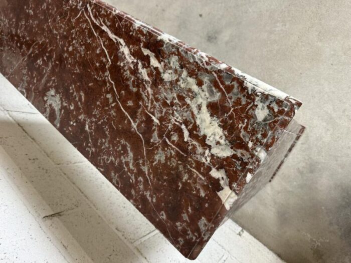 fireplace in red marble 1890s 9876