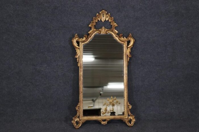 florentine giltwood carved wall mirror circa 1940 7479