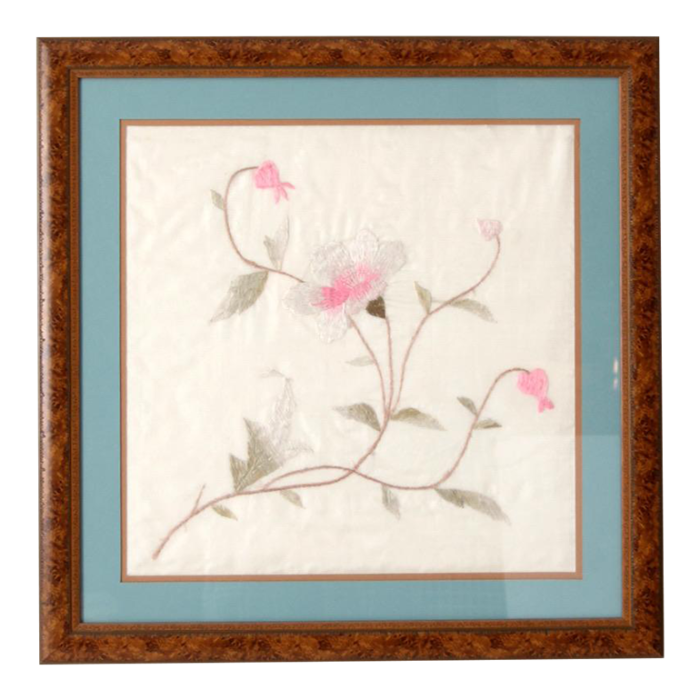 framed antique silk embroidery 7046