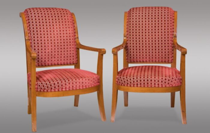 french directoire period mahogany armchairs 1800s set of 2 1