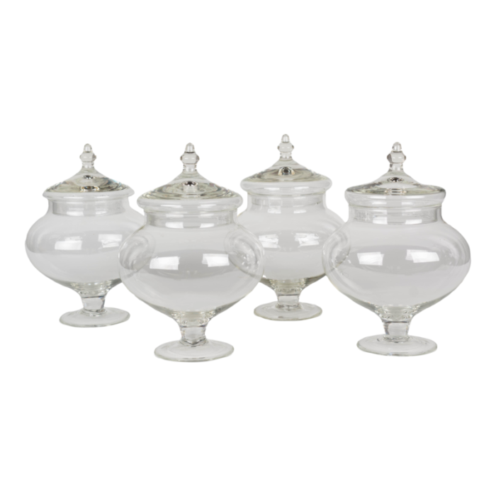 french glass apothecary jars set of 4 8920