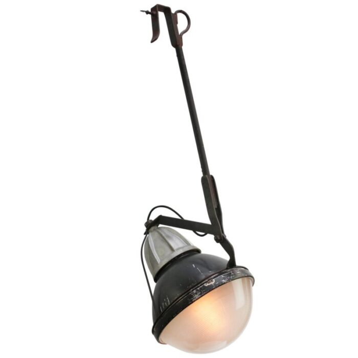 french metal frosted glass street light 3