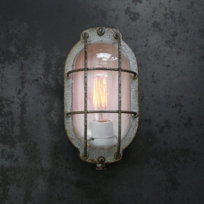 french rust cast iron clear glass wall lights 2