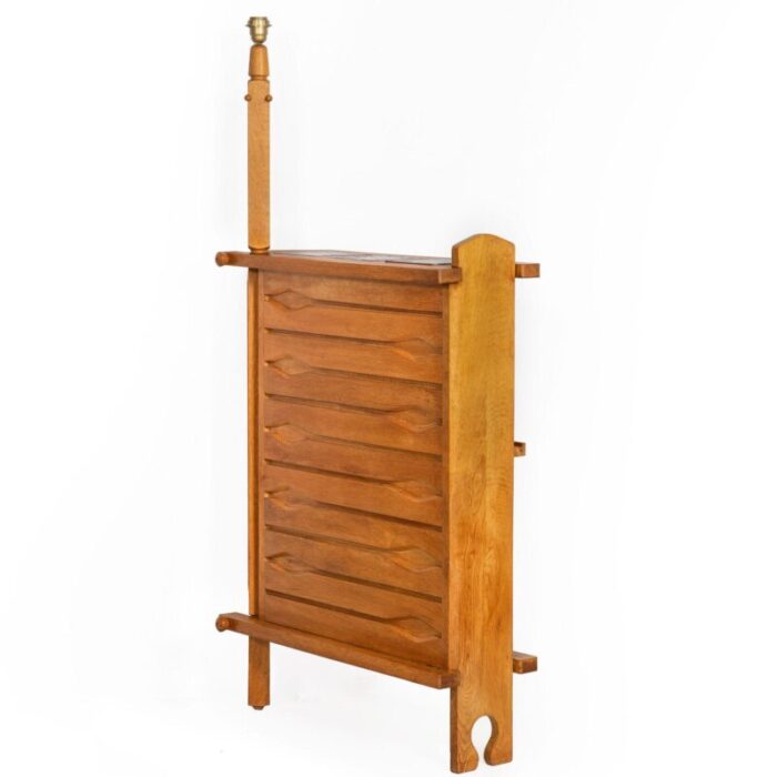 french waxed oak swinging bar serving cabinet by guillerme et chambron 9626