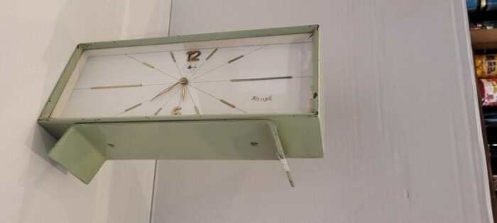 german clock in painted metal 1960 7832