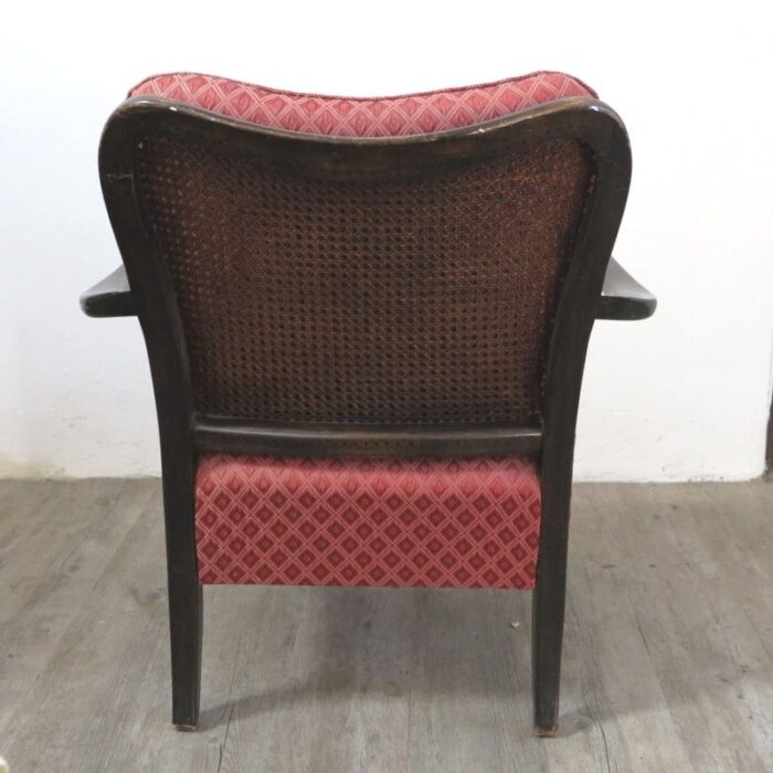 german rattan back armchair 1920s 4