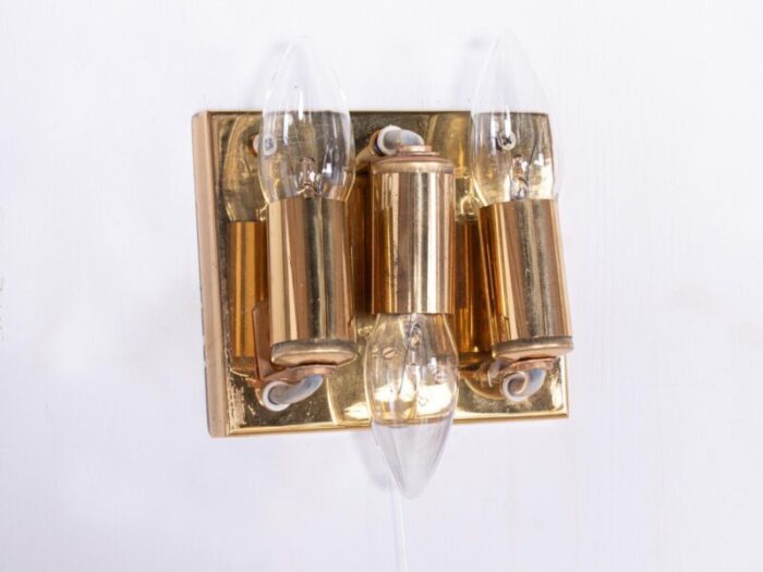 german wall sconces in crystal glass and gilt brass 1960s set of 2 9