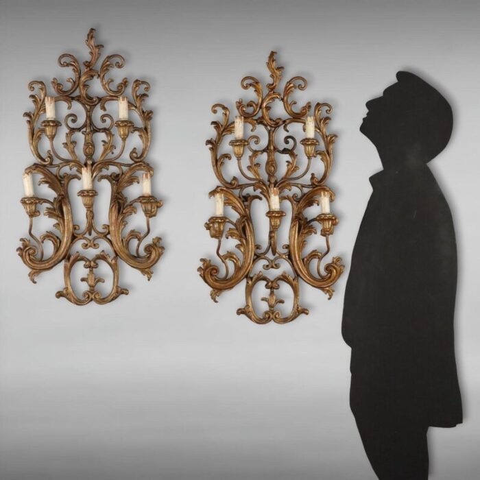 gilded iron mecca sconces set of 2 2