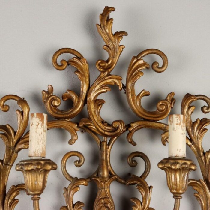 gilded iron mecca sconces set of 2 3