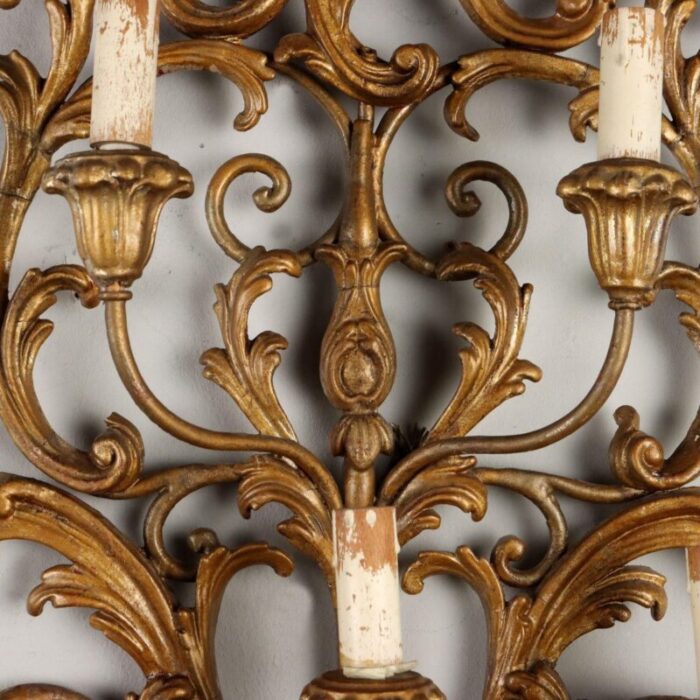 gilded iron mecca sconces set of 2 4