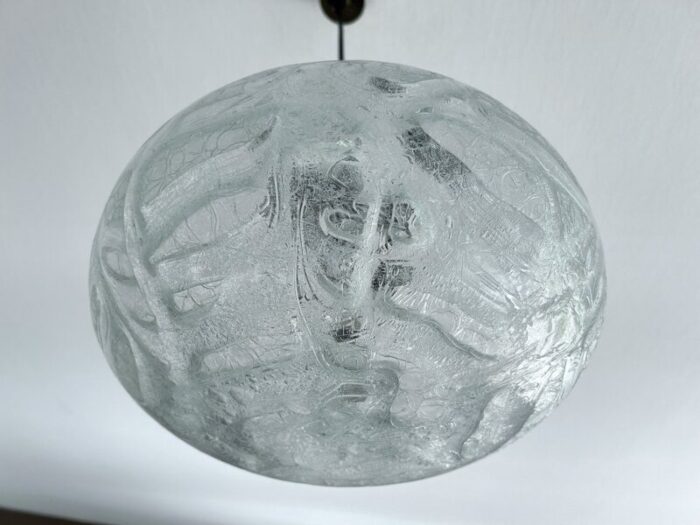 glass cocoon pendant light from doria leuchten 1970s 11