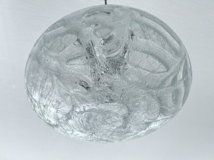 glass cocoon pendant light from doria leuchten 1970s 13