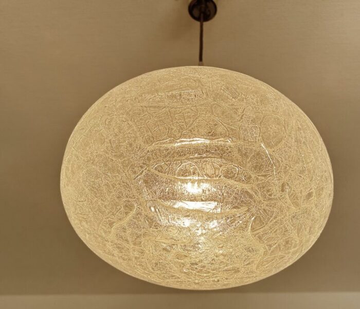 glass cocoon pendant light from doria leuchten 1970s 14