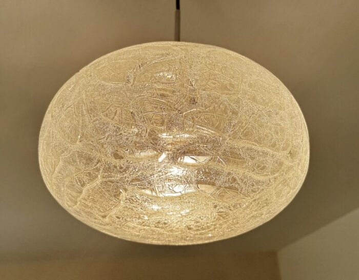 glass cocoon pendant light from doria leuchten 1970s 15