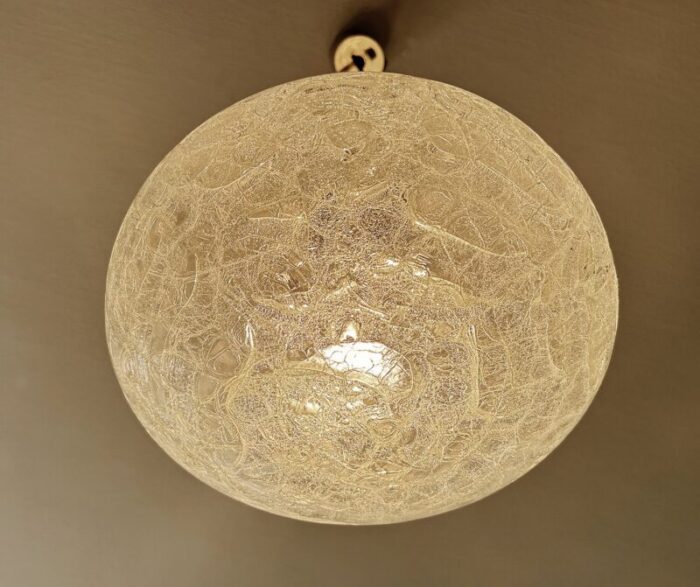 glass cocoon pendant light from doria leuchten 1970s 6