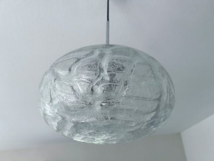 glass cocoon pendant light from doria leuchten 1970s 8