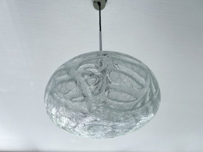 glass cocoon pendant light from doria leuchten 1970s 9