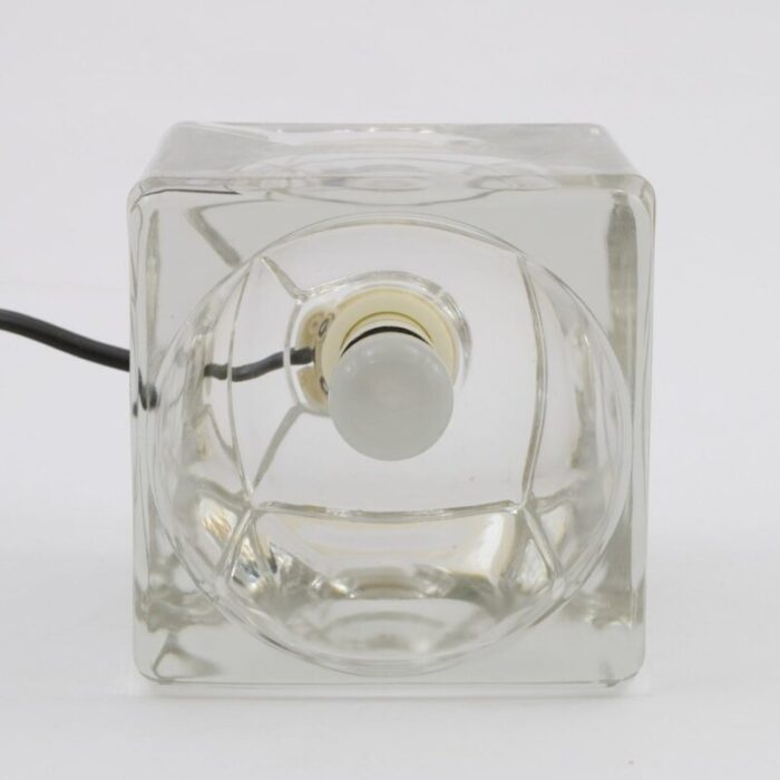 glass cubic table lamp from peill putzler 1970s 6