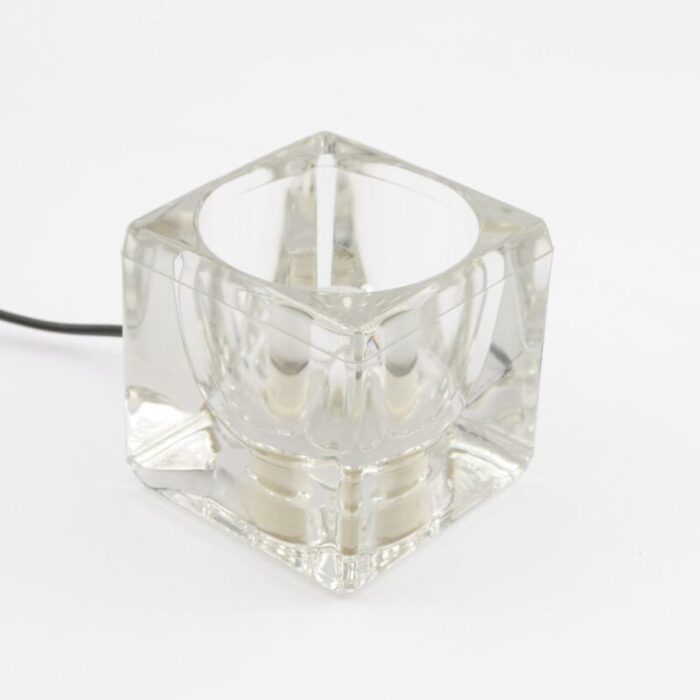 glass cubic table lamp from peill putzler 1970s 7