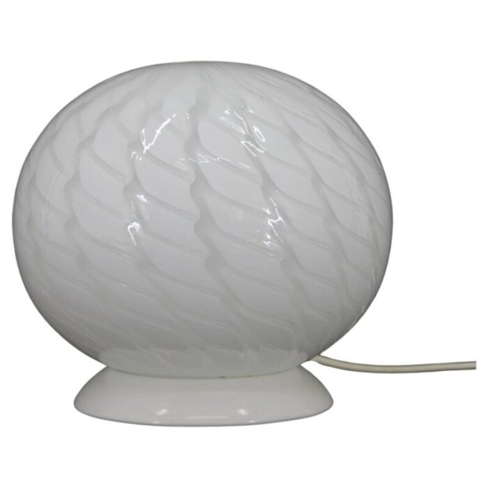 glass globe table lamp italy 1980s 1