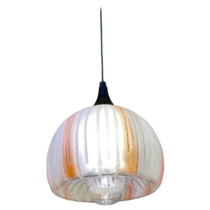 globe with glass murano in bicolor from mazzega italy 1970s 1