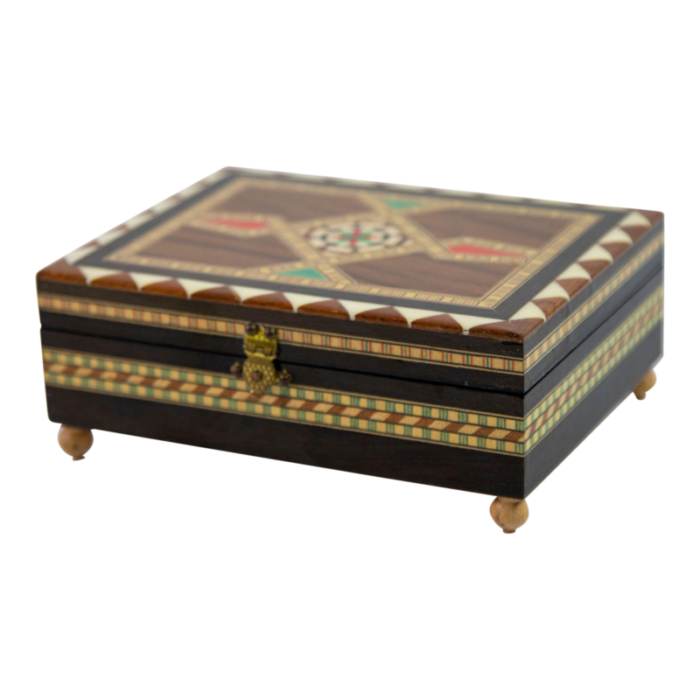 granada moorish spain inlaid marquetry jewelry music box 9149