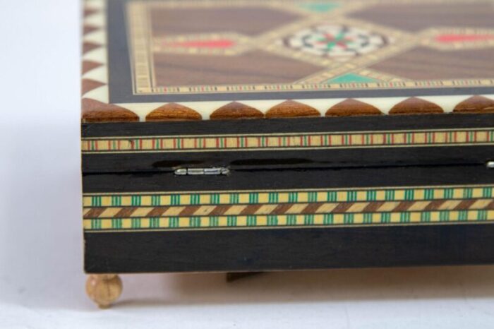 granada moorish spain inlaid marquetry jewelry music box 9463