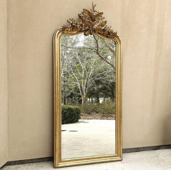 grand 19th century french louis xvi gilded mirror 6333