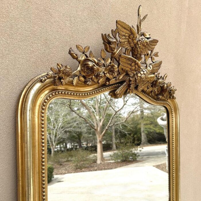 grand 19th century french louis xvi gilded mirror 6971