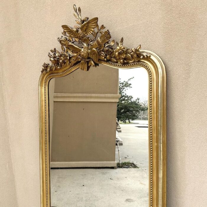 grand 19th century french louis xvi gilded mirror 7773