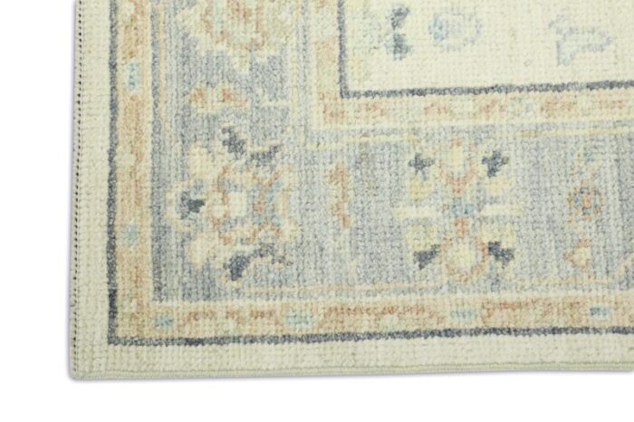 gray cloud field multicolor handwoven turkish oushak rug 31 x 54 5765