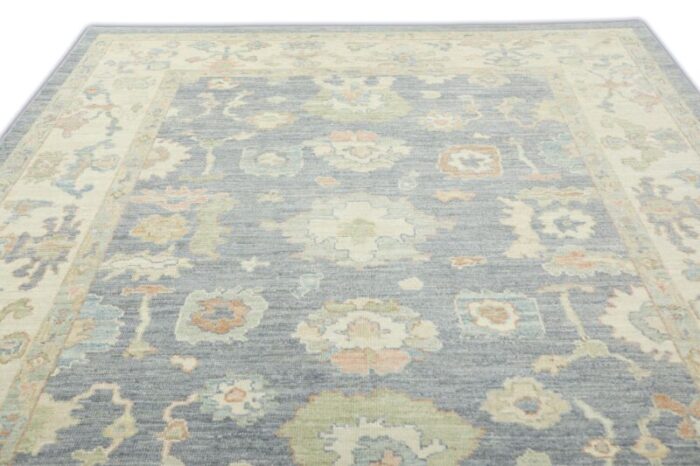 gray cloud moon mist field multicolor handwoven turkish oushak rug 82 x 910 0234