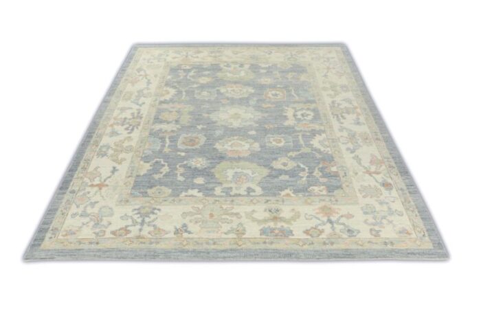 gray cloud moon mist field multicolor handwoven turkish oushak rug 82 x 910 2904