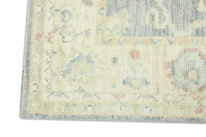 gray goose pearl bush field multicolor handwoven oriental turkish oushak rug 3 x 16 7998