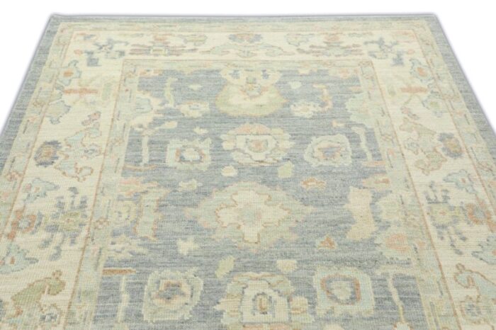 gray rock field multicolor handwoven turkish oushak rug 51 x 73 2202