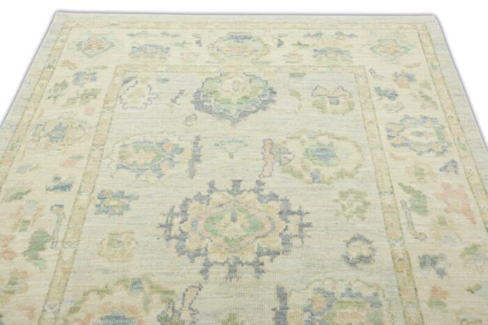 gray sea mist multicolor handwoven turkish oushak rug 52 x 611 9813